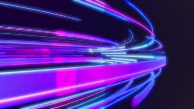 未来主义的技术摘要背景粉红色的蓝色的生动的行网络大数据数据中心服务器互联网速度光谱充满活力的颜色激光显示